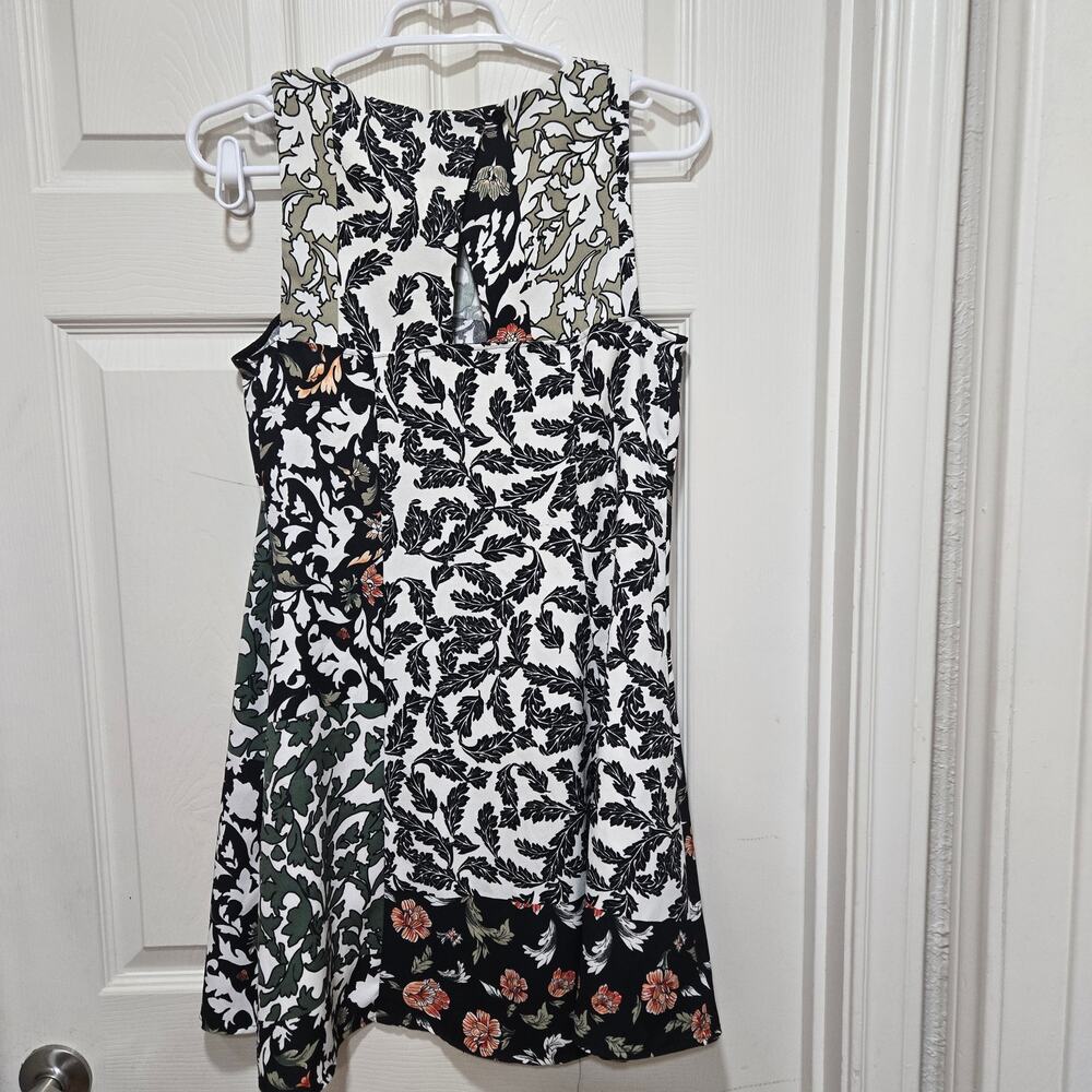 Zara Basic Floral Patchwork A-Line Mini Dress Wom… - image 6